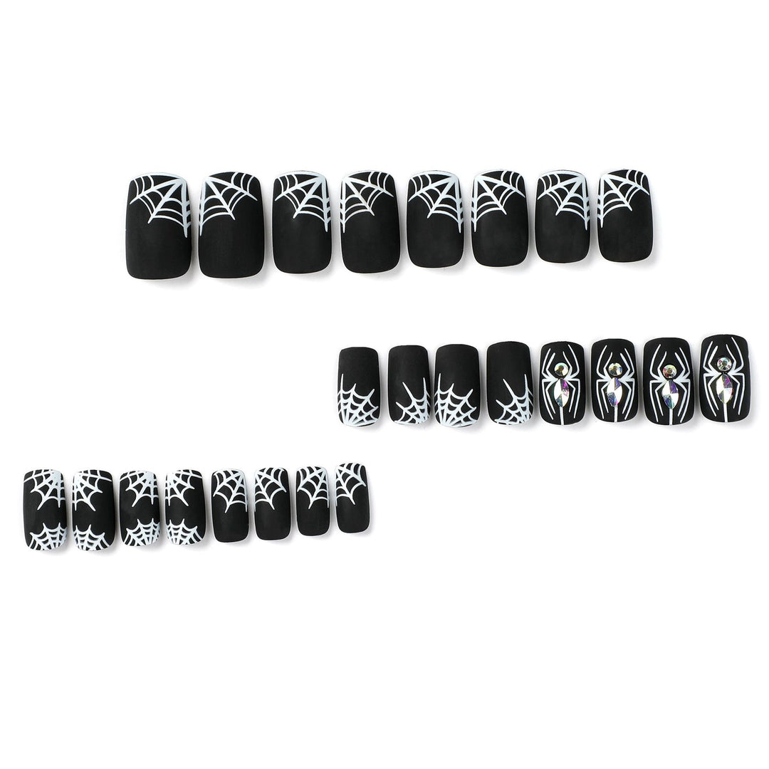 Artful Nail Extensions with Spider and Spider Web Design Bowlift