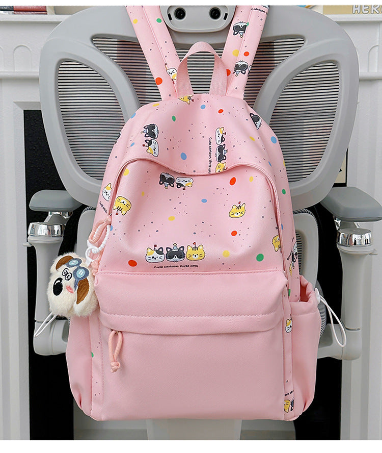 Cartoon Character Print Backpack Bowlift