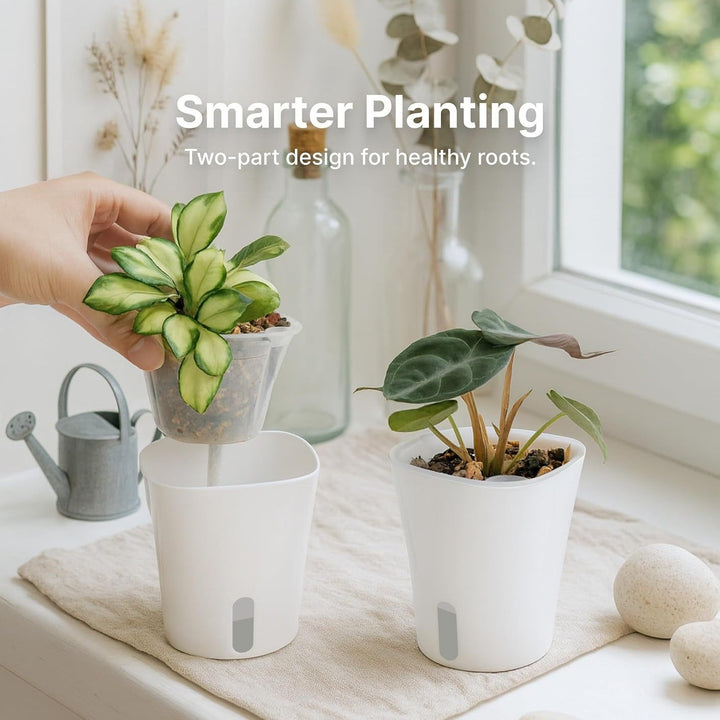 Self-Watering Plant Pot Set Bowlift