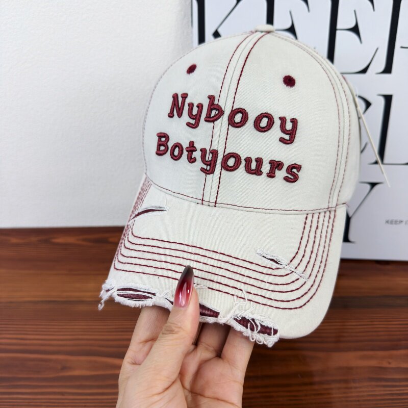 Women's Distressed Adjustable Baseball Cap Bowlift