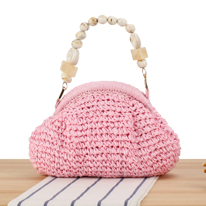 Handbag with innovative bead handle Bowlift
