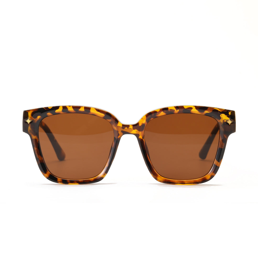 Women's fashionable square sunglasses with transparent frame Bowlift