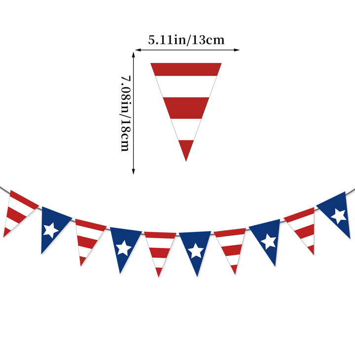 Unisex nan patriotic star and stripe multi-strand bunting garland banner set Bowlift