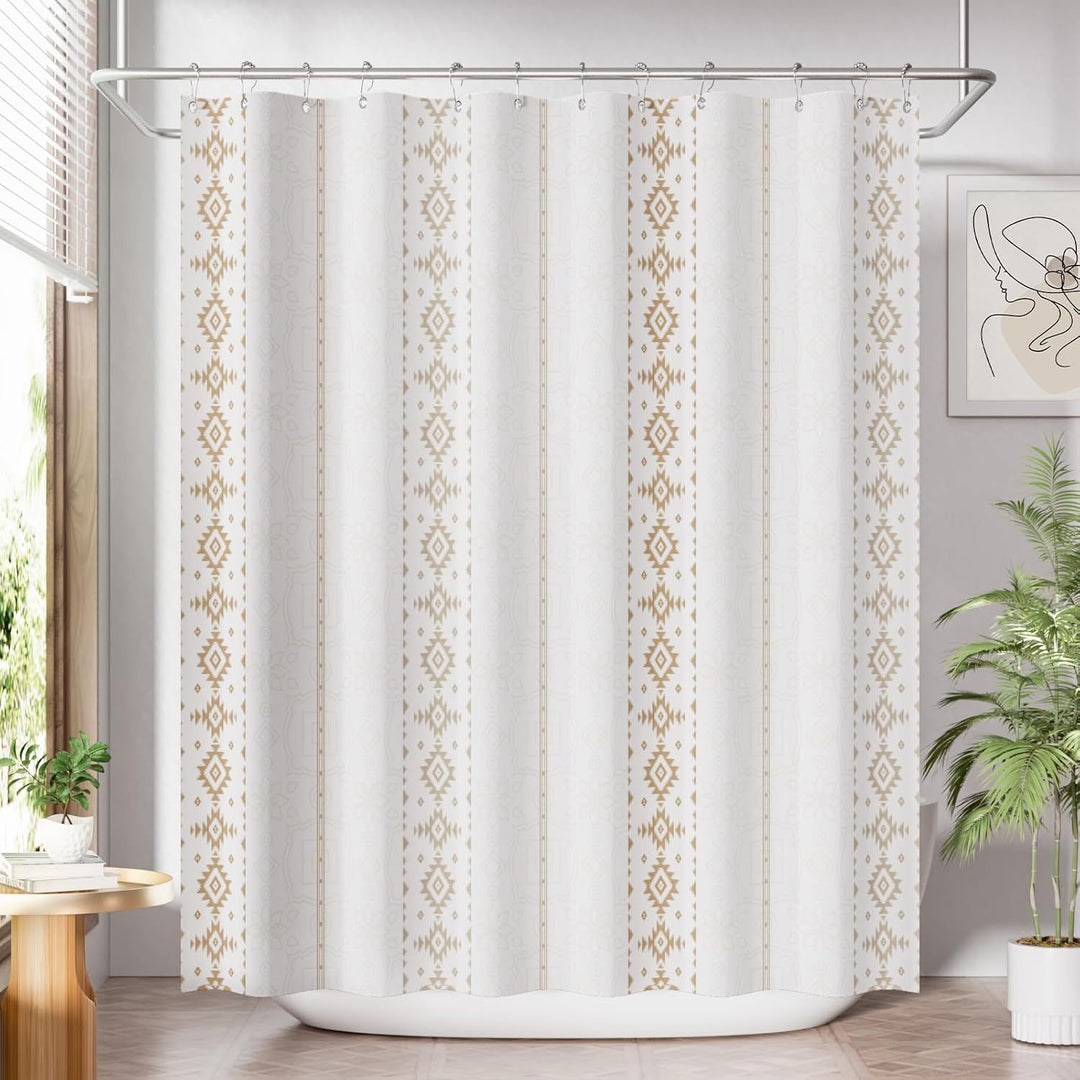 Modern Striped Shower Curtain Bowlift