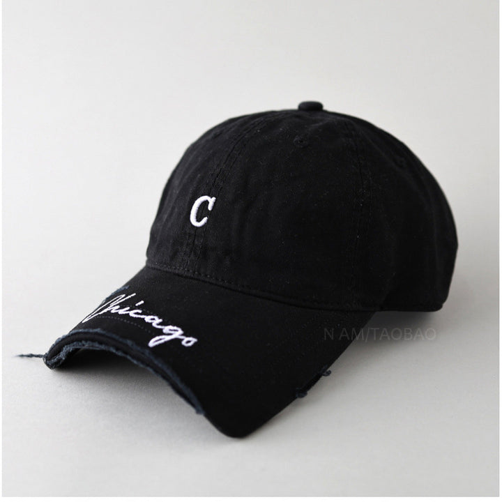 Women's Distressed Cotton Baseball Cap Bowlift 1784083462