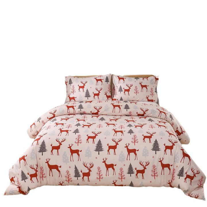 BowLift | Christmas Forest Deer Pattern Duvet Three-piece Set