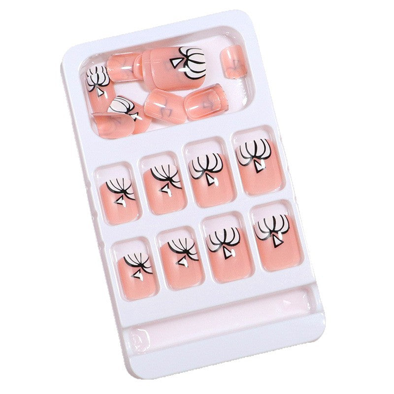 Artistic Halloween-Themed Press-On Nail Set Bowlift 1787225300