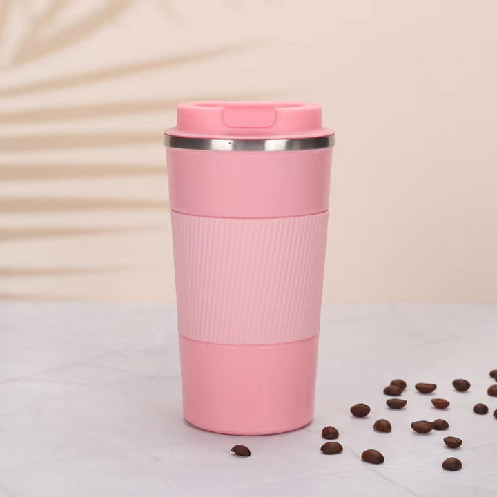 Insulated Stainless Steel Travel Coffee Tumbler with Leakproof Lid and Carry Strap Bowlift