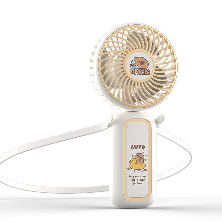 Women portable mini fan with creative animal graphic Bowlift