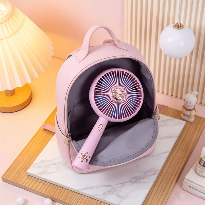 Cooling rechargeable handheld and tabletop fan with detachable base and USB charging Bowlift