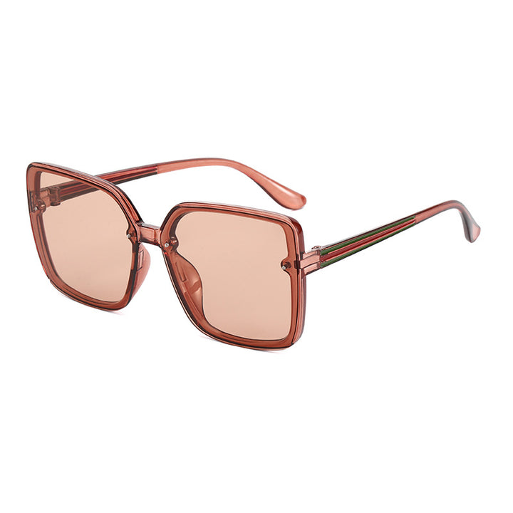 Women's Oversized Square Sunglasses with Contrasting Frame Bowlift