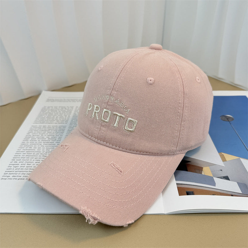 Men's Vintage-Inspired Distressed Baseball Cap Bowlift