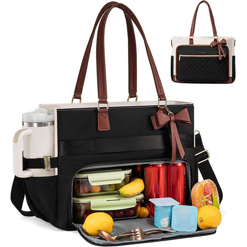 Fashionable tote bag with stylish compartments Bowlift