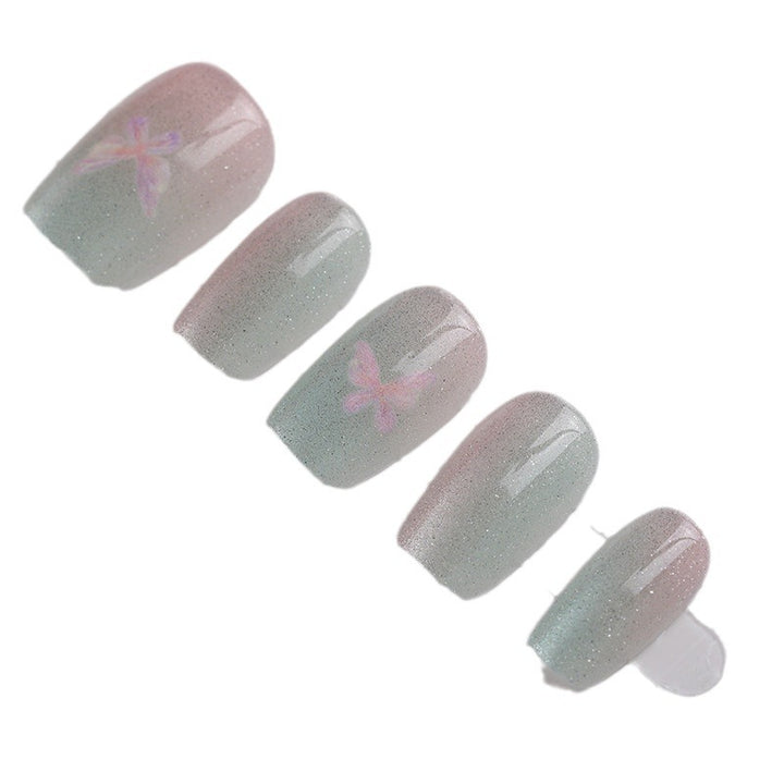 Shimmering Dragonfly Design Press-On Nails Bowlift