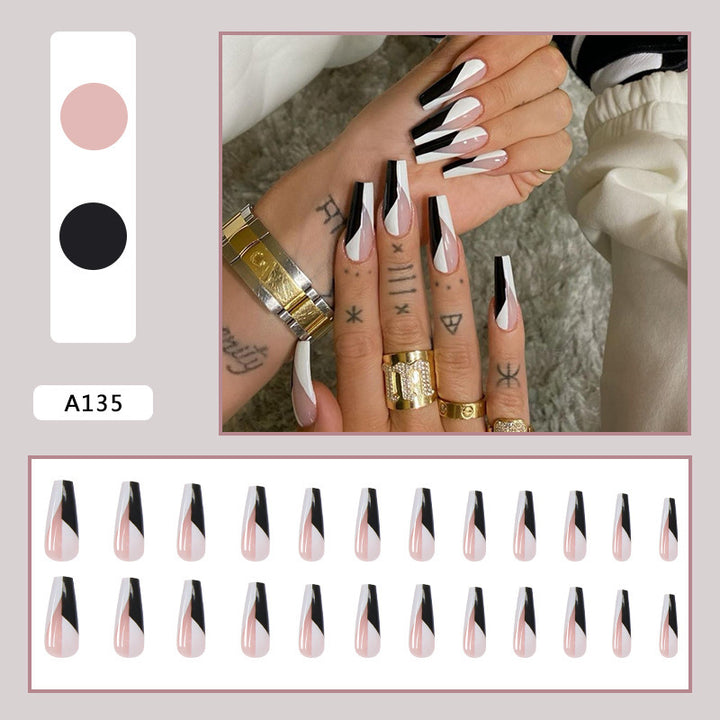 Fake nail set with modern geometric designs Bowlift