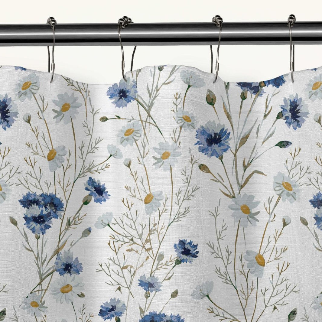 Floral Patterned Shower Curtain Bowlift