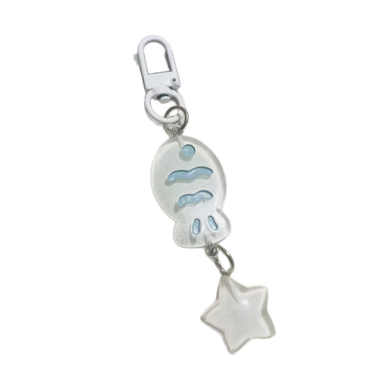 Playful keychain with fish and star motif Bowlift