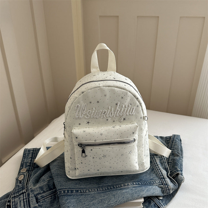 Stylish Star-Embellished Mini Backpack