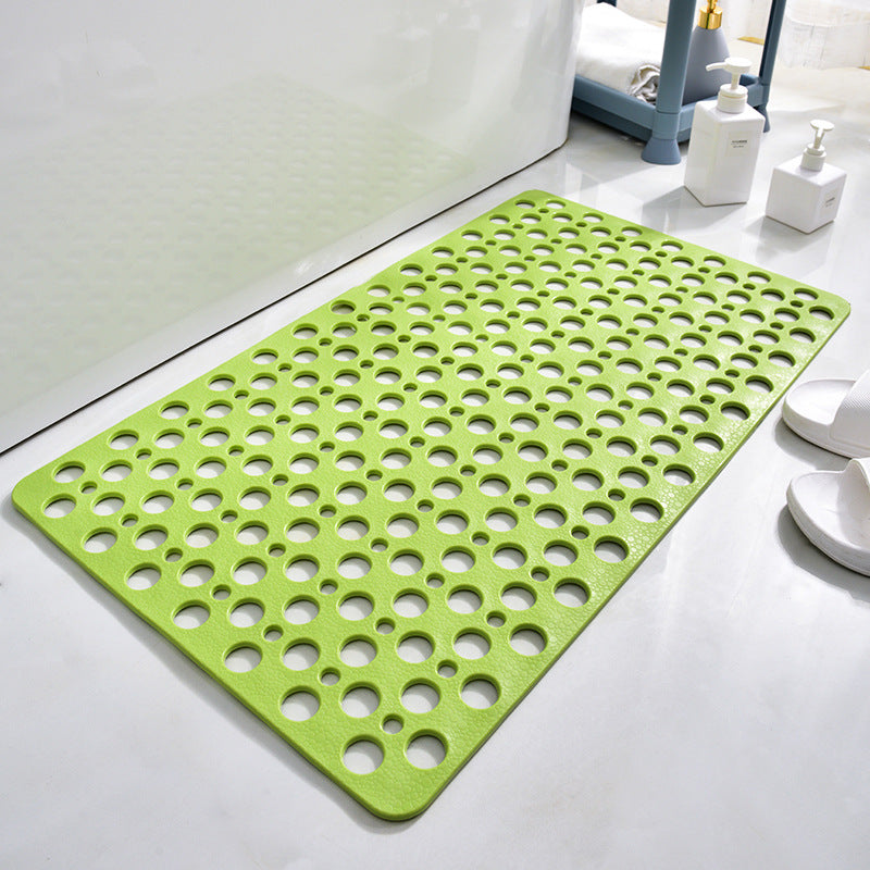 Perforated anti-slip drainage bath mat with textured non-toxic PVC surface Bowlift