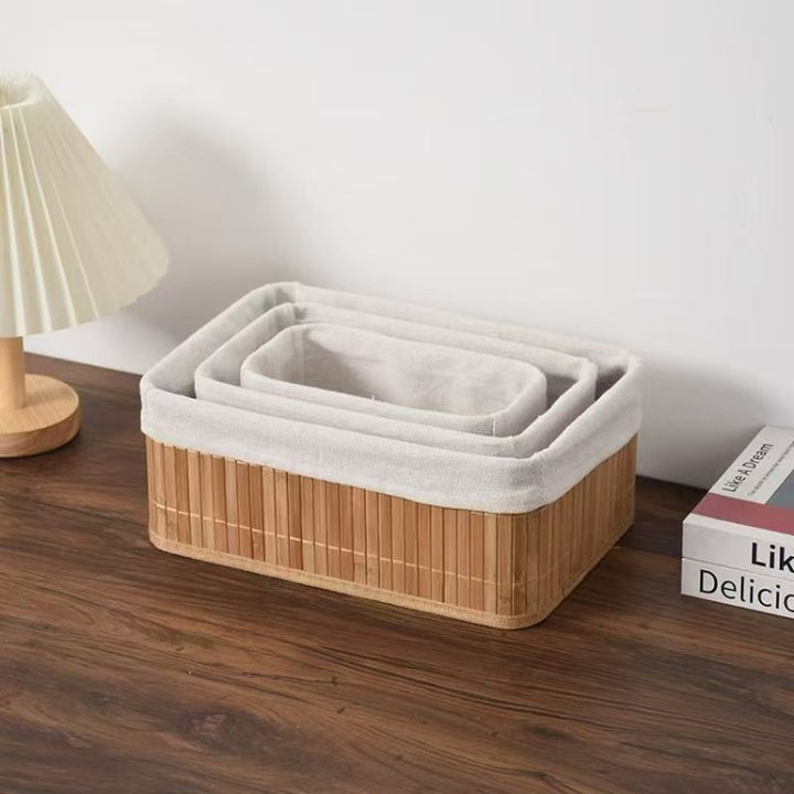 Storage basket with natural bamboo design Bowlift
