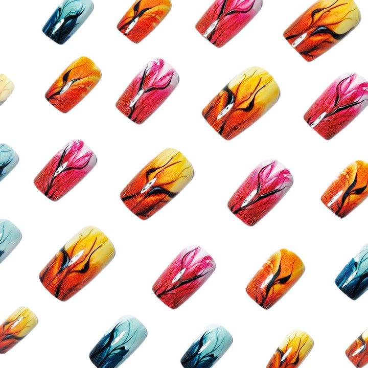 Autumn Leaf-Inspired Nail Art Design Bowlift