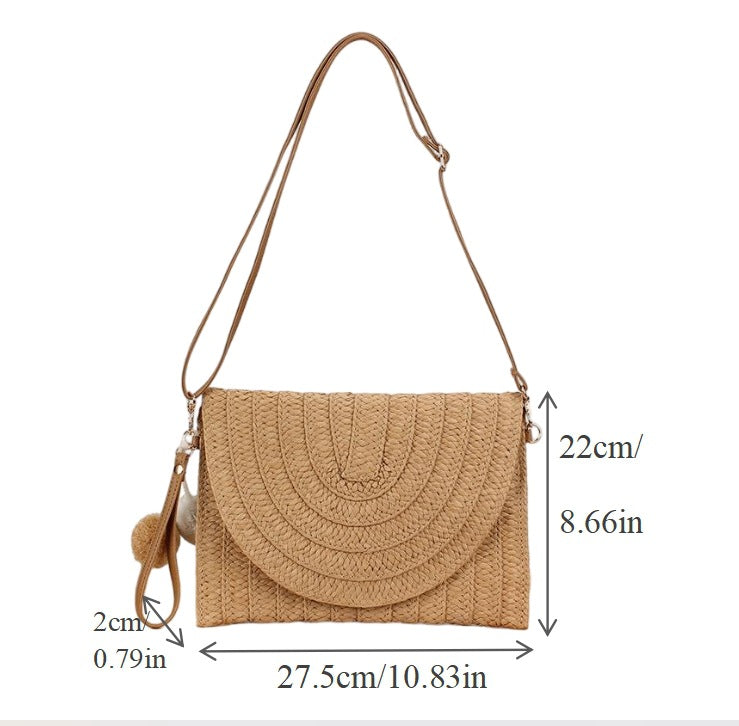 Handcrafted Shoulder Bag Made of Woven Material Bowlift