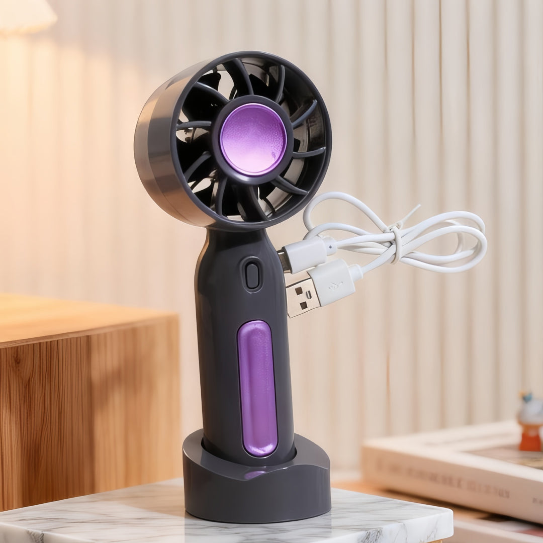 Women Portable Mini Fan with USB Charging Function and Flexible Adjustable Tilt Position Bowlift