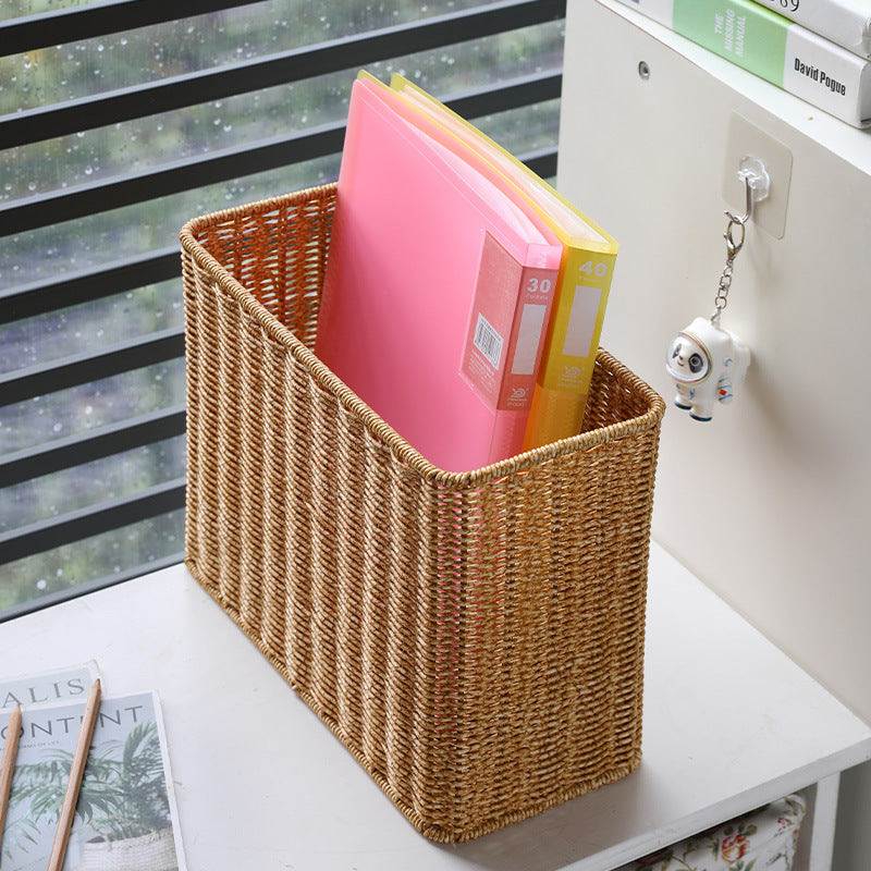 Unisex Rectangular Handwoven Storage Basket Bowlift