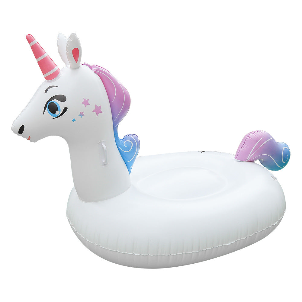 Women Inflatable Unicorn Pool Island Bowlift