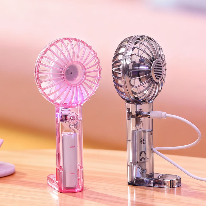 Women’s Portable Mini Fan with USB Connection and Ergonomic Design Bowlift