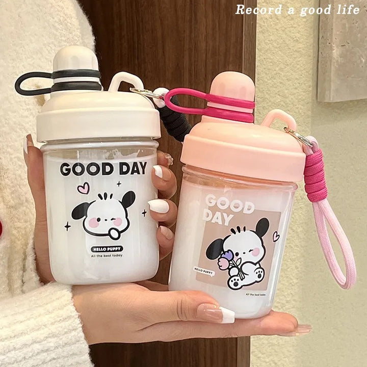 Women's Fun Drinking Bottle with Practical Carrying Strap Bowlift