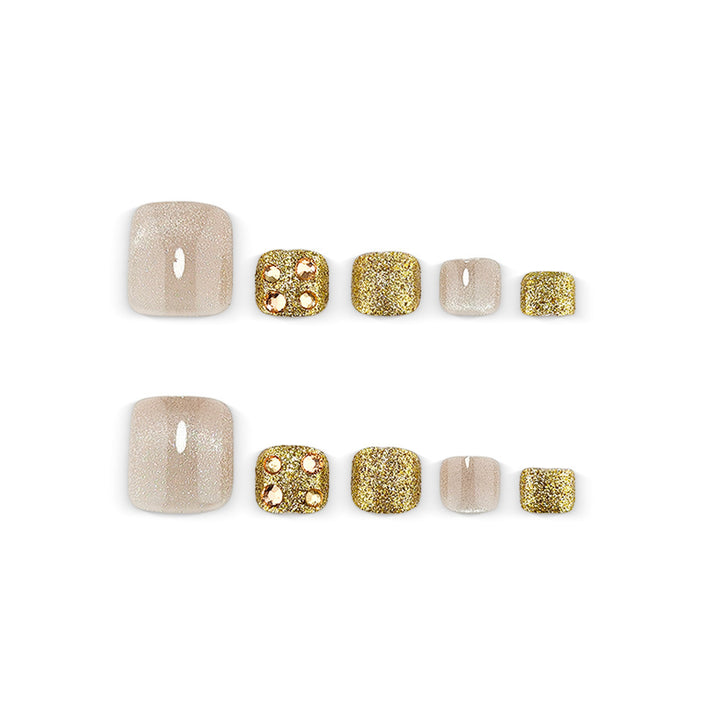 Artificial nails with elegant glitter effect Bowlift