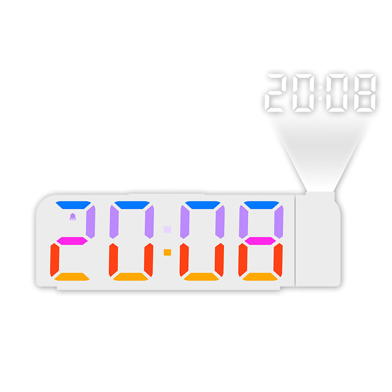 Projection alarm clock with colored LED display Bowlift
