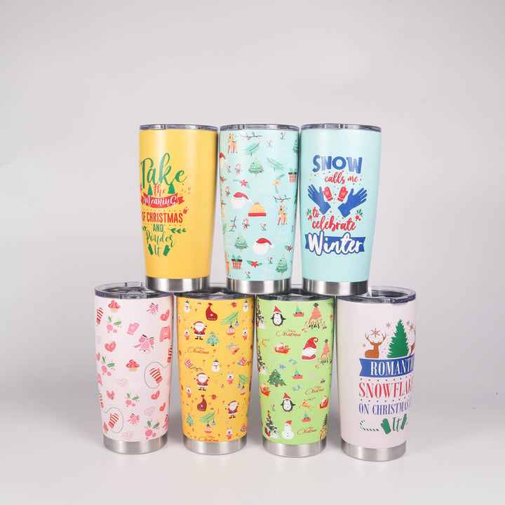 Vacuum Insulated Stainless Steel Travel Tumbler With Spill-Resistant Slider Lid And Tapered Cupholder Fit