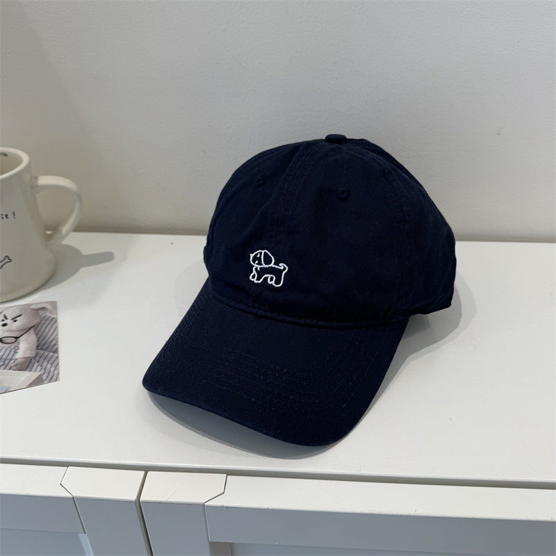 Men's Casual Dog-Embroidered Cap Bowlift