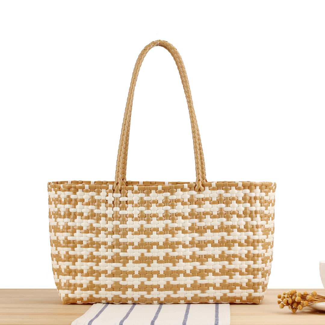 Designer Tote Bag Made of High-Quality Woven Material Bowlift