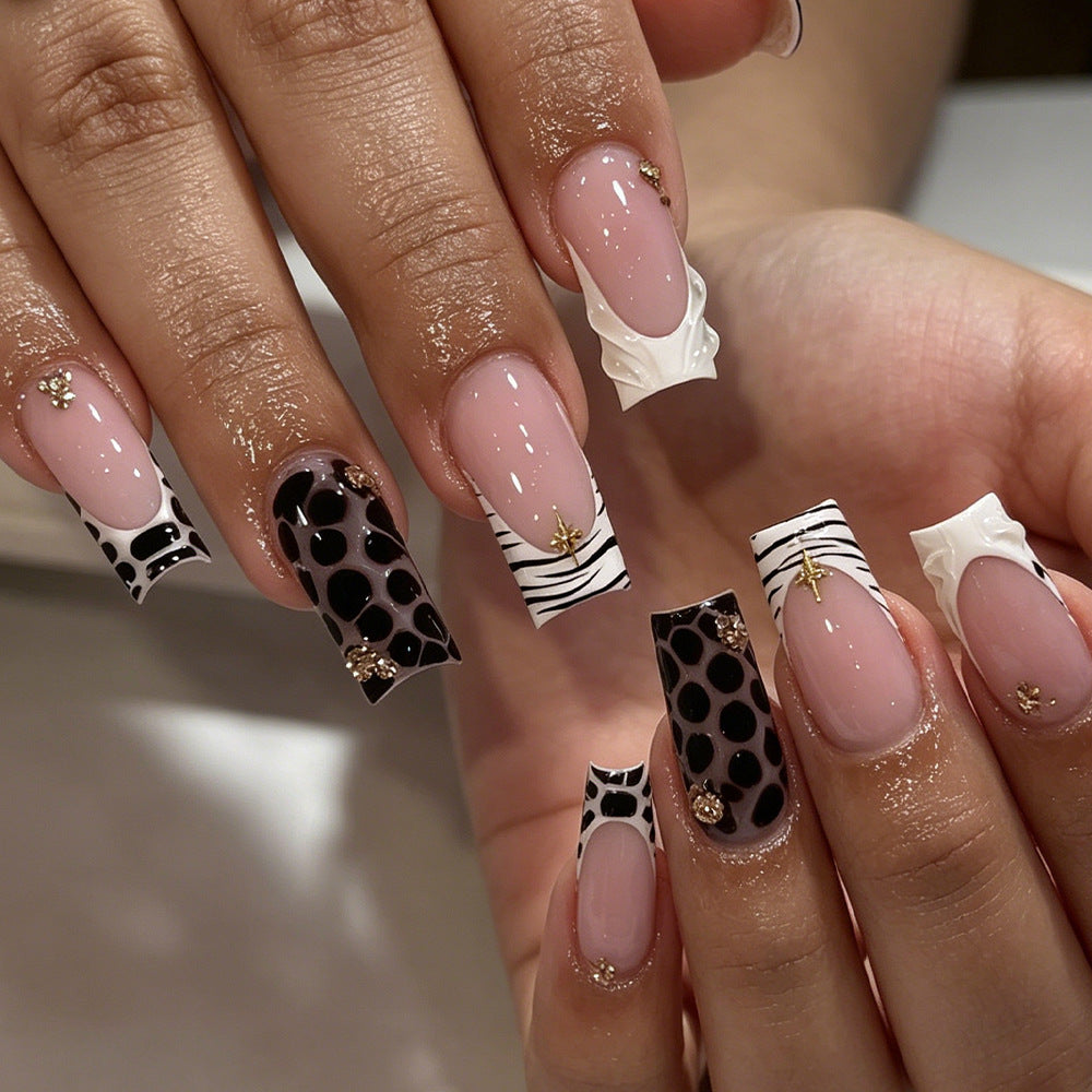 Creative Abstract Press-On Nail Art Set Bowlift