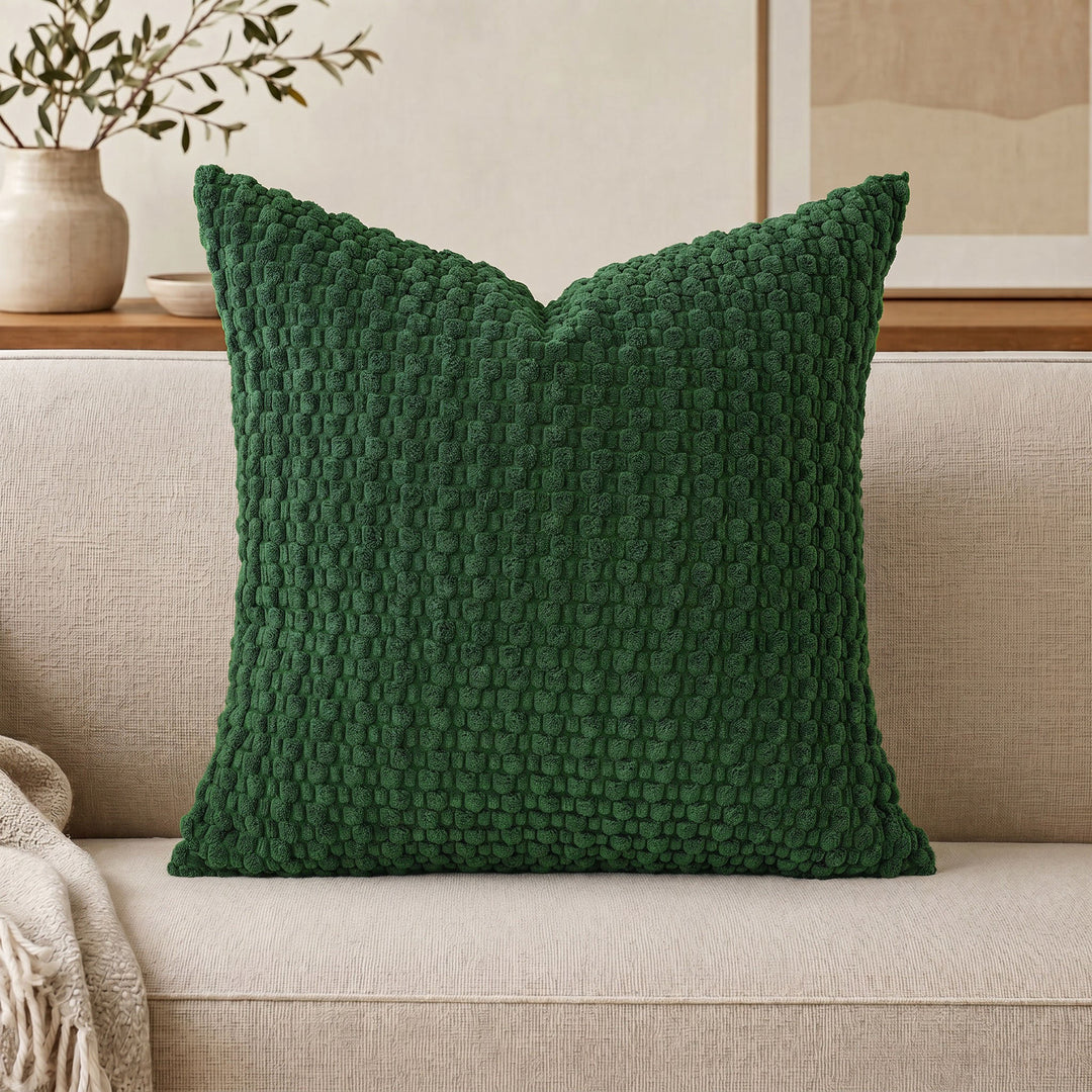 Plush Textured Throw Pillow Cover Bowlift
