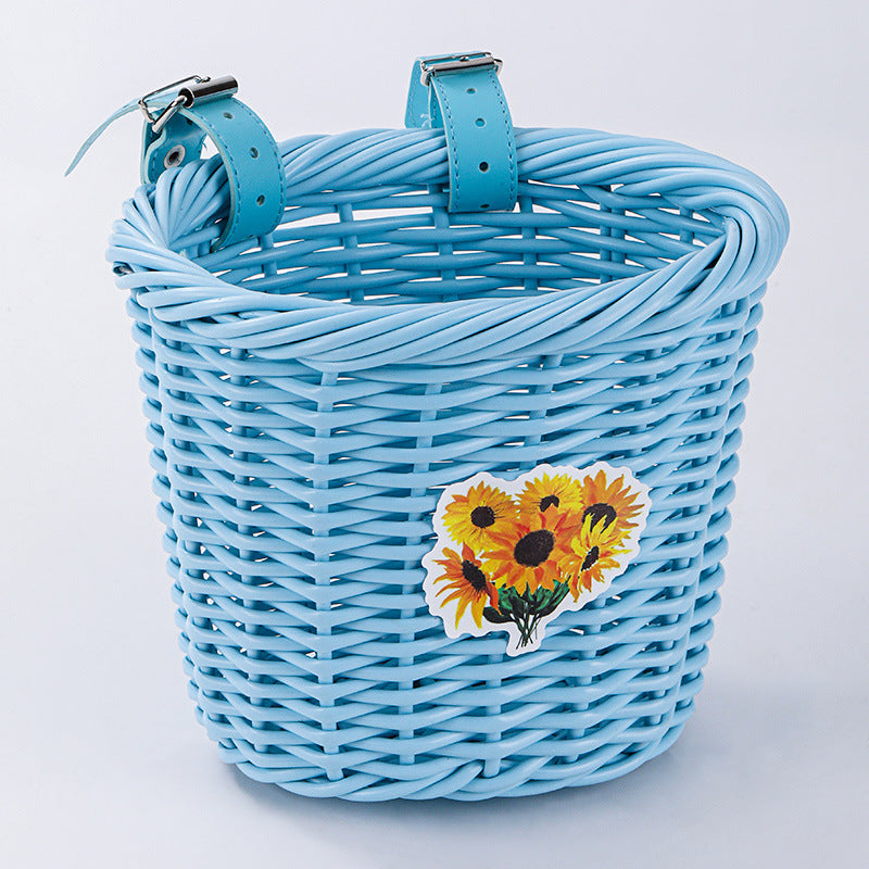 Unisex storage basket with elegant leather handles Bowlift