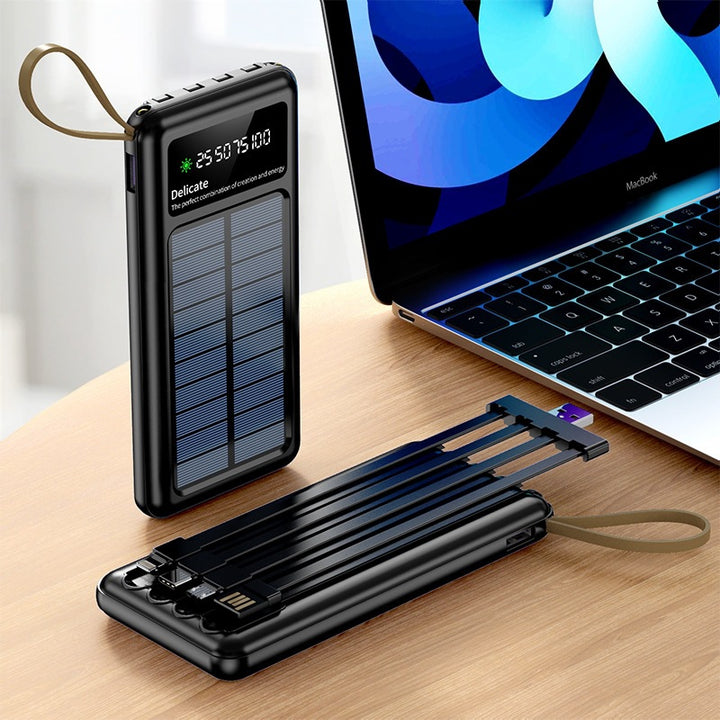 Solar-powered power bank with digital display and innovative fast charging function Bowlift