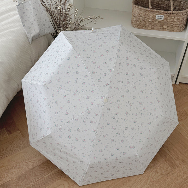 Women's Foldable Umbrella with Floral Pattern Bowlift