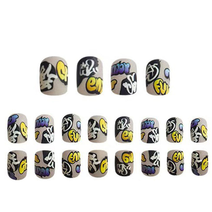 Creative Nail Art Set with Graffiti Designs Bowlift