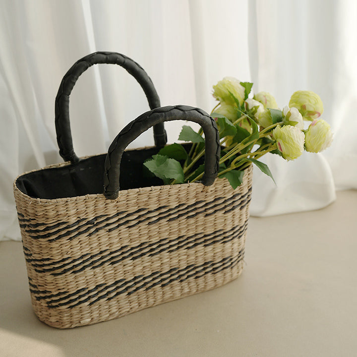 Women's handcrafted tote bag made from sustainable seagrass with stylish handles Bowlift