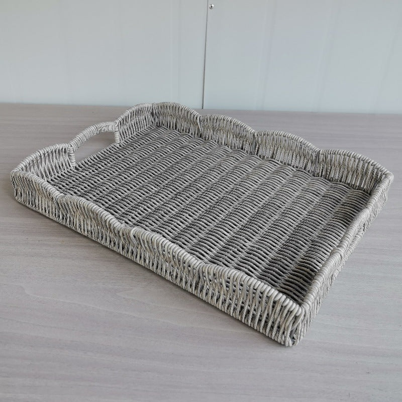 Elegant Woven Serving Tray Bowlift