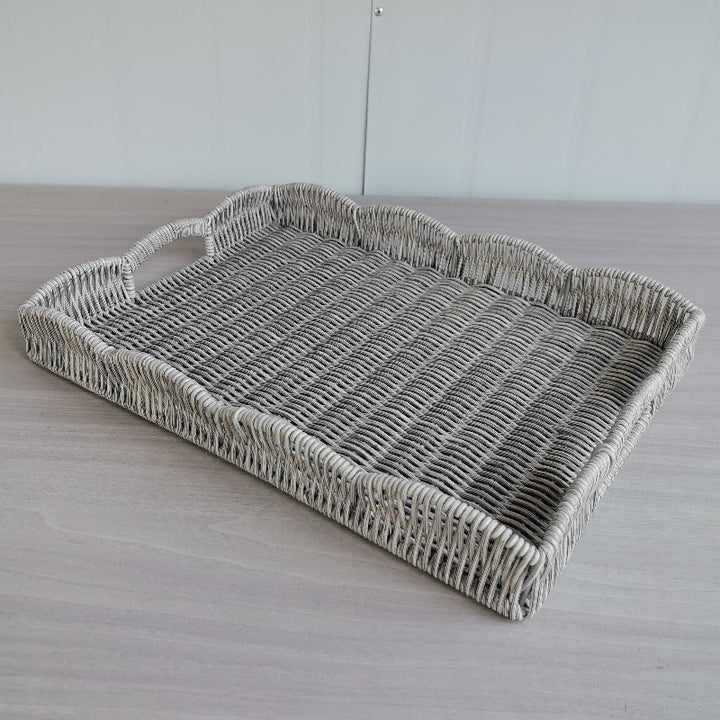 Elegant Woven Serving Tray Bowlift