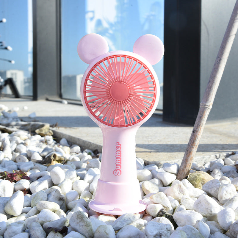 Portable Deer-Themed Handheld Cooling Fan Bowlift