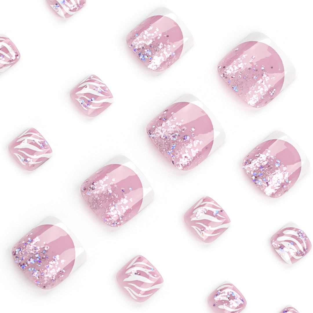 Artful toenail design with glamorous accents Bowlift