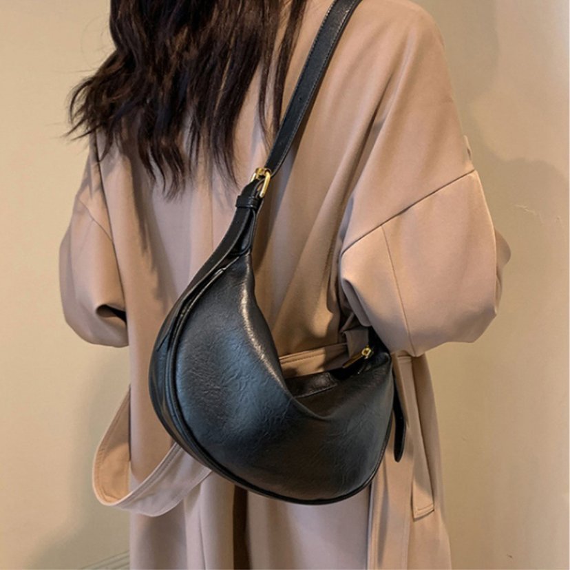 Sleek Crescent Shaped Crossbody Bag Bowlift