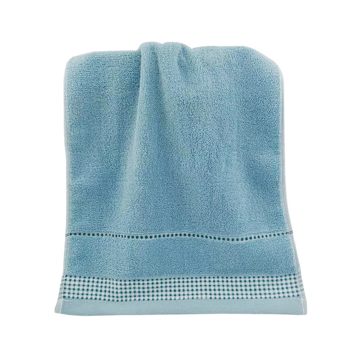 Terry Bath Towel with Fine Check Border Bowlift