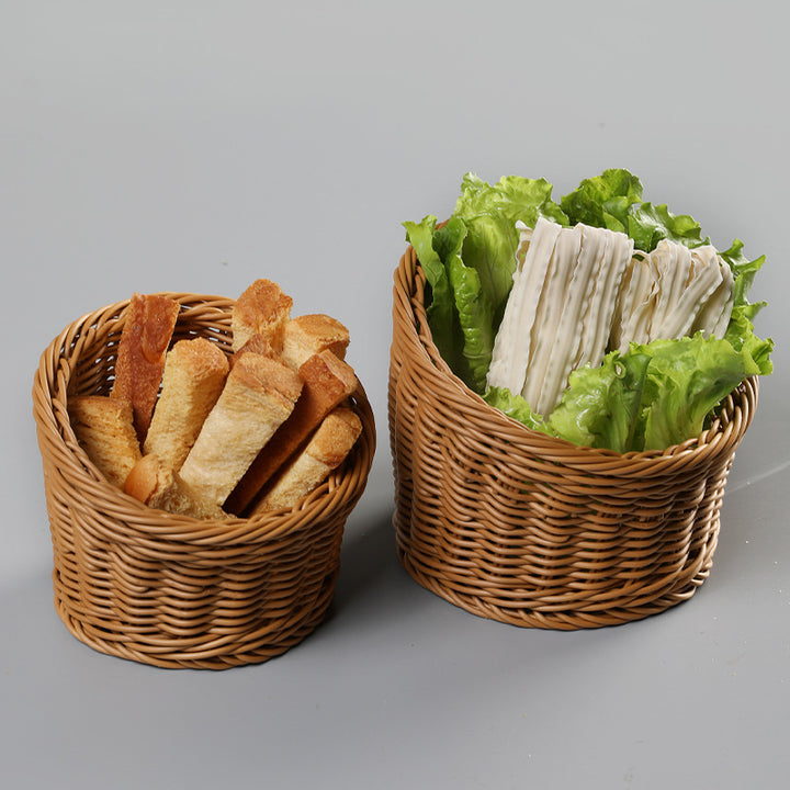 Handcrafted Natural Wicker Storage Basket Bowlift